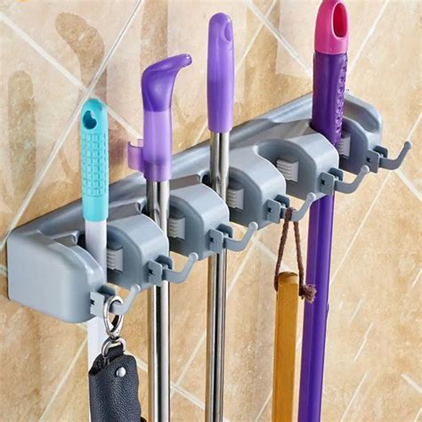 mop broom holder wall mount